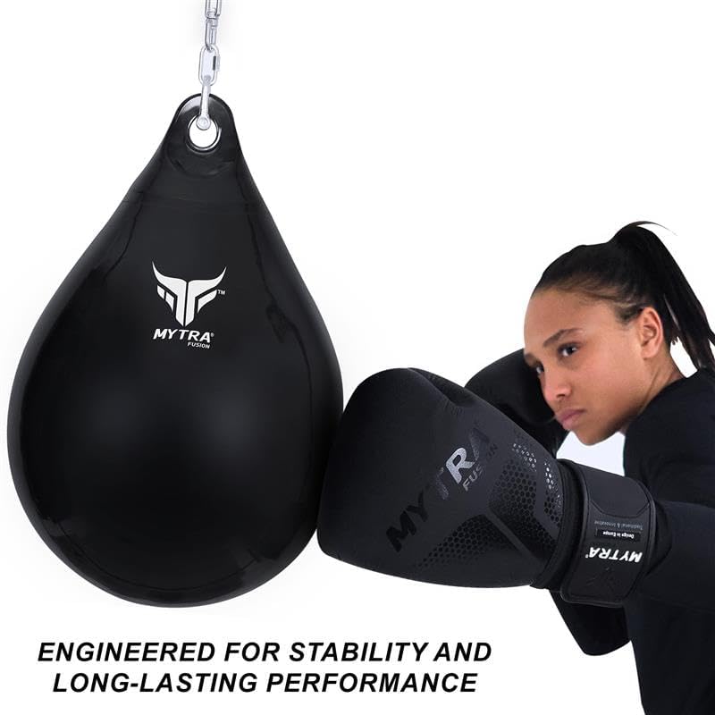 Mytra Fusion Training Bag 18" Tear Drop Punching Bag Water Filled Heavy Bag for Boxing, MMA & Fitness