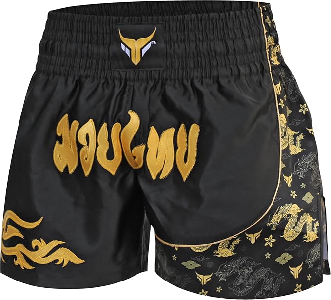 Kids Kickboxing Shorts Junior Muay Thai Shorts Cage Fighting Shorts for MMA Training Grappling and Martial Arts