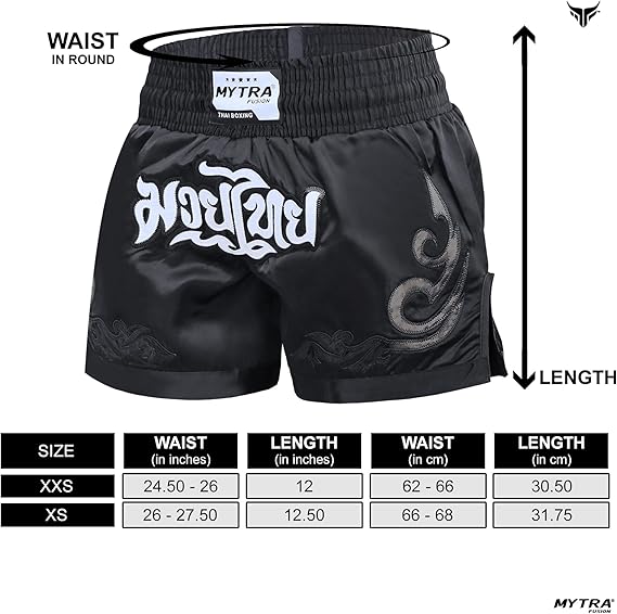 Kids Muay Thai Shorts – Junior Kickboxing Cage Fighting Shorts for MMA Training, Grappling & Martial Arts
