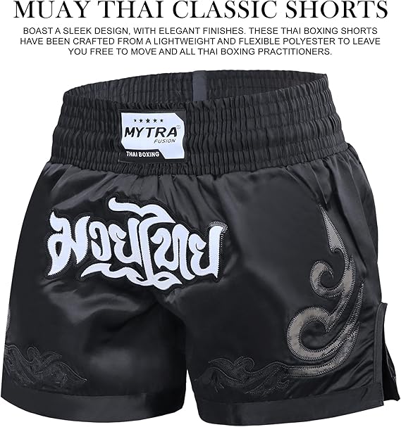 Kids Muay Thai Shorts – Junior Kickboxing Cage Fighting Shorts for MMA Training, Grappling & Martial Arts