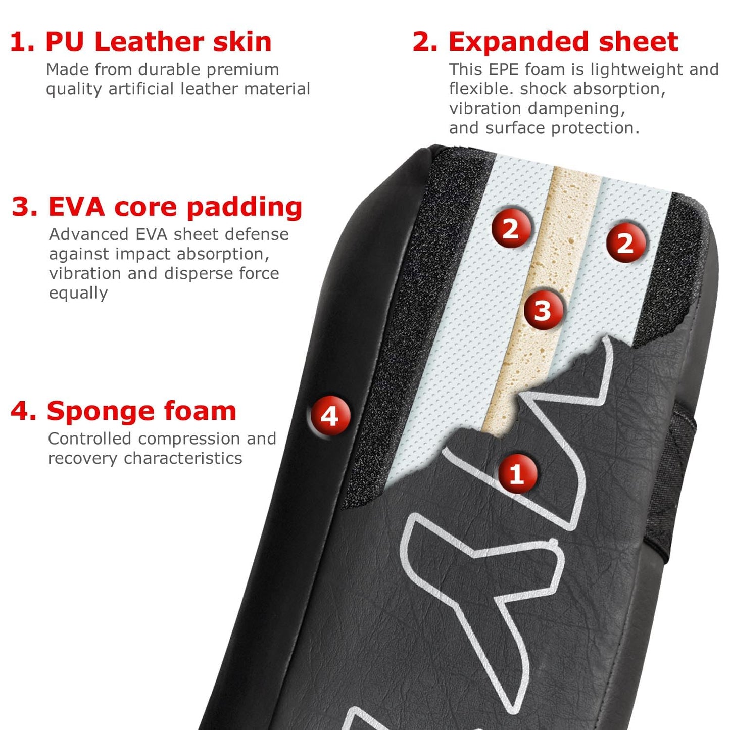 Kick shield 2.0 - Striking Shield For Muay Thai & Kickboxing x 1