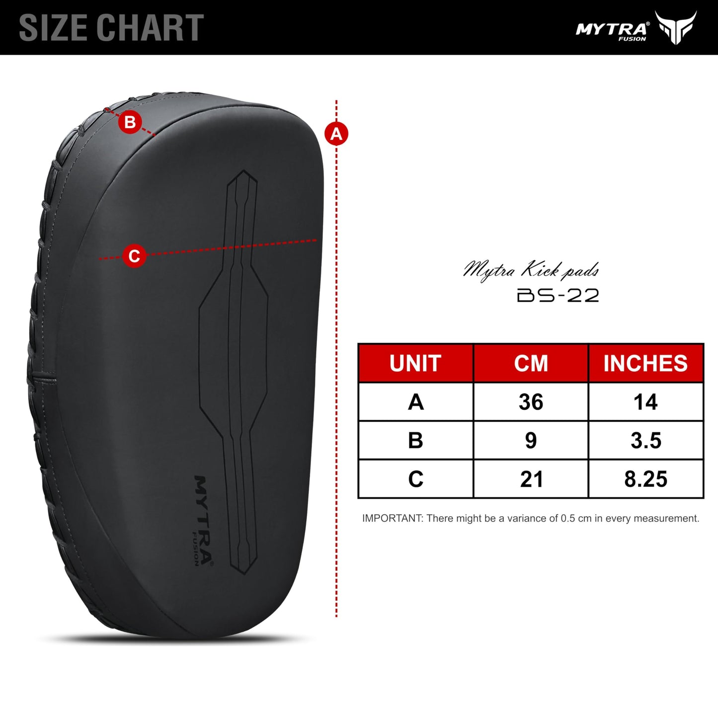 Thai Pad BS-22 - Curved Martial Arts Pad x 1