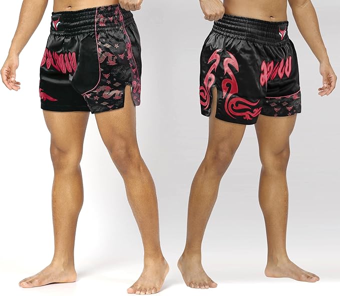 Kids Kickboxing Shorts Junior Muay Thai Shorts Cage Fighting Shorts for MMA Training Grappling and Martial Arts