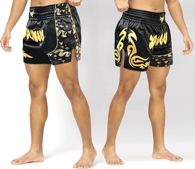 Kids Kickboxing Shorts Junior Muay Thai Shorts Cage Fighting Shorts for MMA Training Grappling and Martial Arts