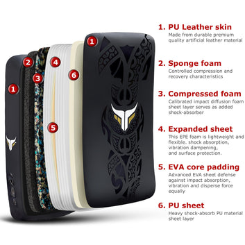 Tribal Thai Pad - Single Muay Thai & kick Training Pad x 1
