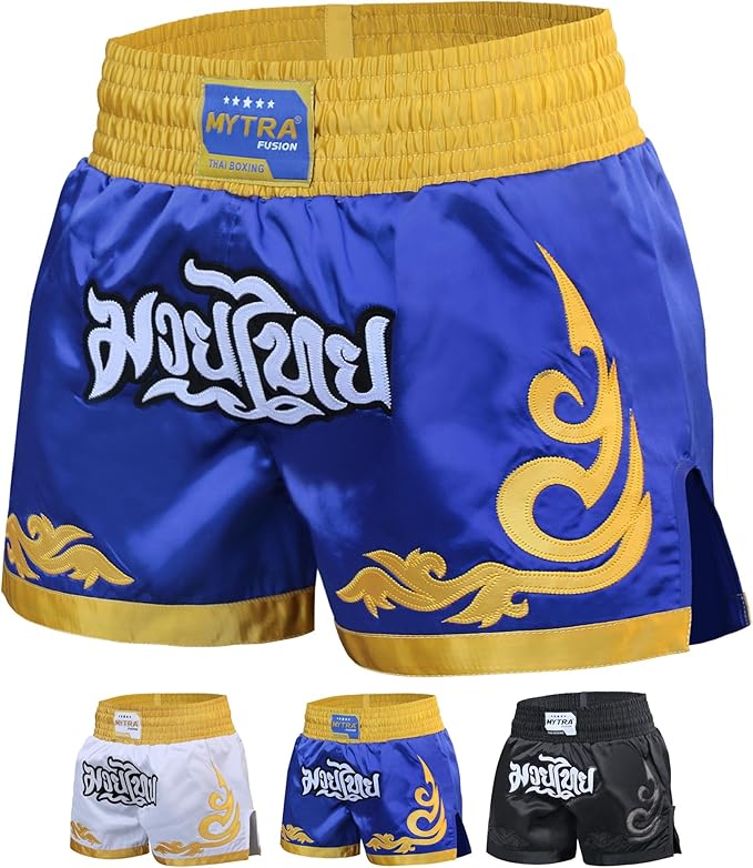 Muay Thai Shorts for Men and Women - Slim Fit, Short Length - Kickboxing Shorts, Cage Fighting, for MMA Training, Grappling and Martial Arts