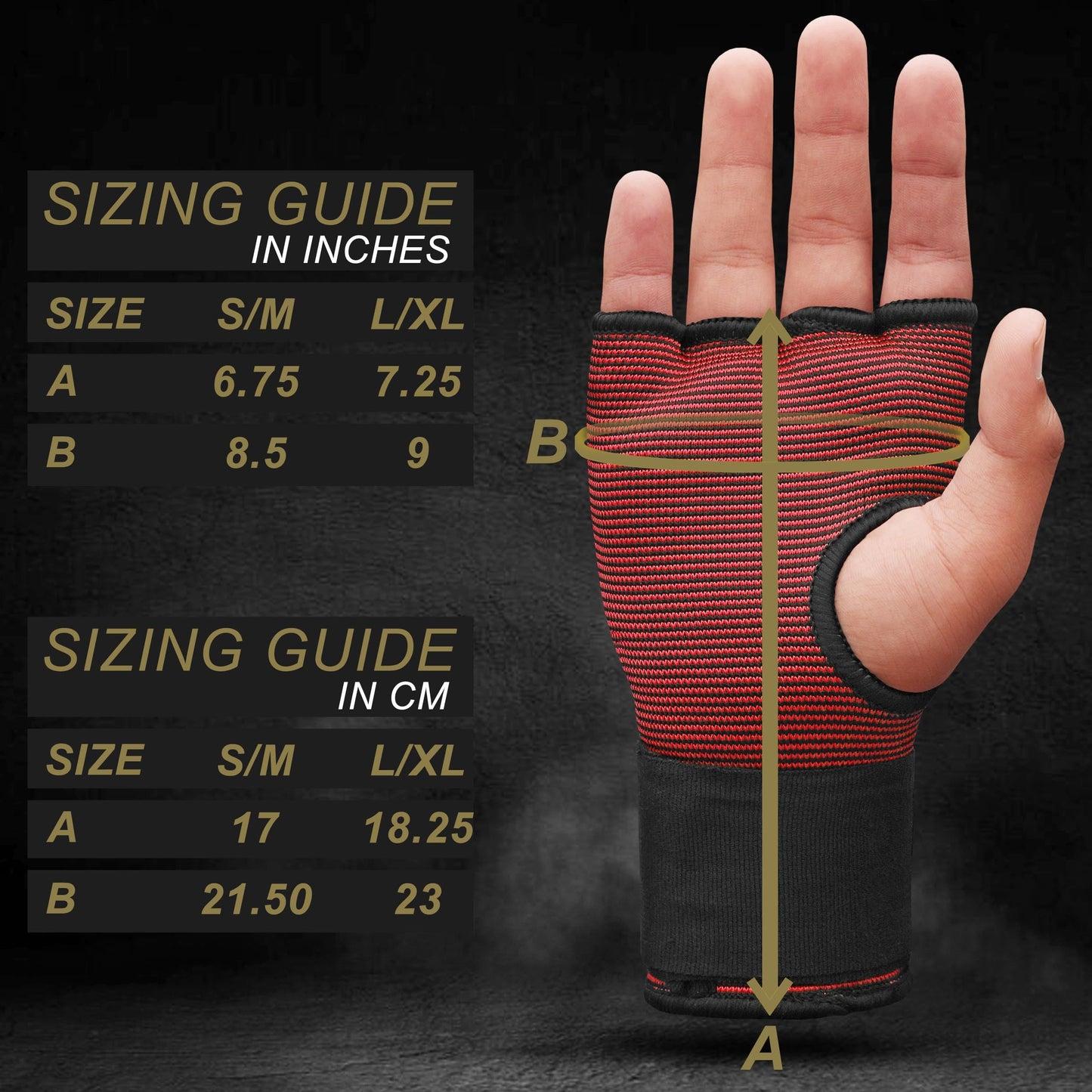Boxing Inner Gloves 4K - Gel Padded With Long Wrist Strap