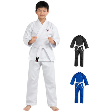 Mytra Fusion Kids Karate Suit with Belt – Lightweight Durable Uniform for Martial Arts, Taekwondo & Training – Breathable Cotton Gi