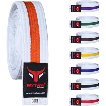Mytra Fusion Karate Belt - Taekwondo Belts Multiple Colors Karate Belts Judo Karate BJJ Martial Arts Belts