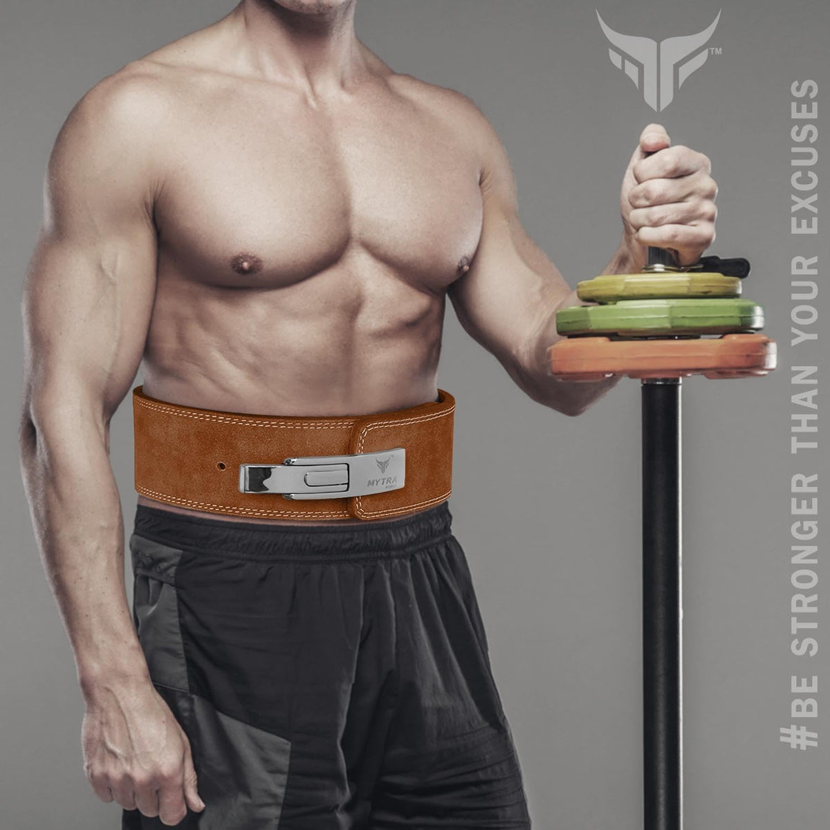 Ceinture d'haltérophilie en cuir véritable, 10 cm de large et 10 mm d'épaisseur, pour l'haltérophilie