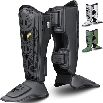 Boxing Shin Guards for Men & Women – EVA Padded Shin & Instep Protectors MMA Muay Thai & Training