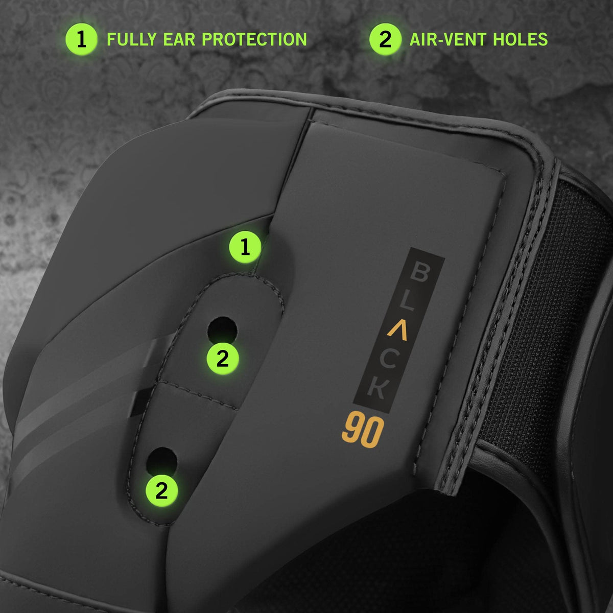 Casque de protection noir 90 - Casque absorbant les chocs
