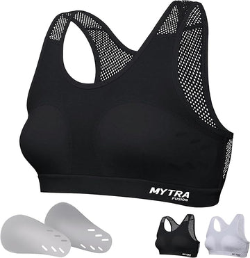 Soutien-gorge de boxe pour femme – Soutien-gorge de sport absorbant les chocs avec maille pour les arts martiaux, la gym et la course à pied