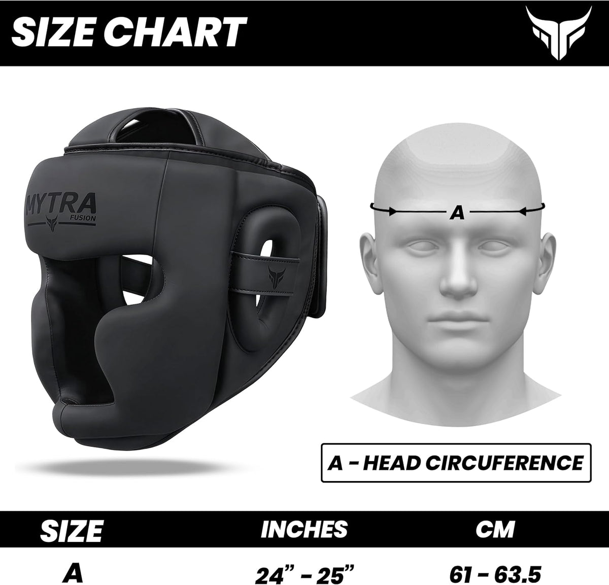 Mytra Fusion Boxing Headguard for Men & Women – Full Face Sparring Head Protection for MMA, Muay Thai & Kickboxing