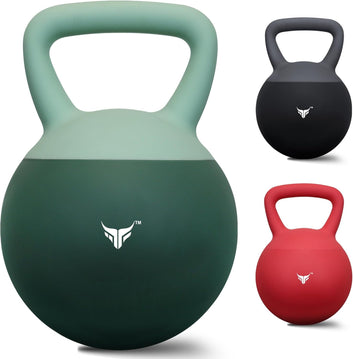 Adjustable Kettlebell with Water, Sand & Iron Sand Filling – PVC Coated Weighted Kettle Bell for Strength Training, Fat Burning, Home Gym & Full Body Workout – Custom Weight 1–30 KG
