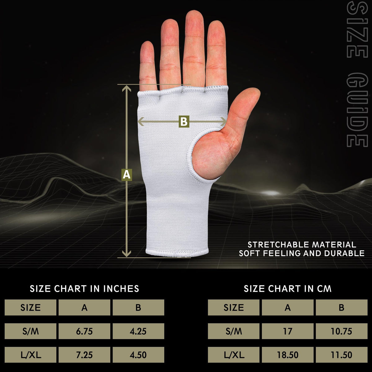 Sous-gants de boxe - Rembourrés en gel sans dragonne