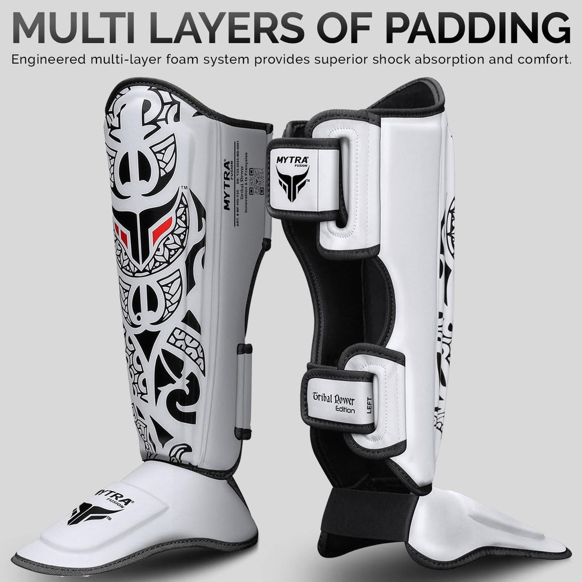 Protège-tibias de boxe pour hommes et femmes – Protections rembourrées en EVA pour tibias et cou-de-pied, MMA, Muay Thai et entraînement