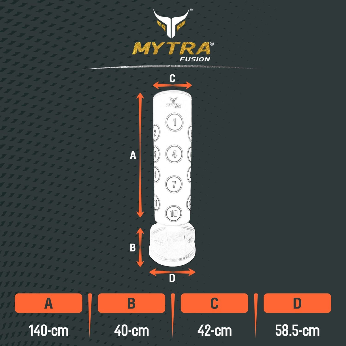 Mytra Fusion Free Standing Punching Bag - Target Design Punch Bag