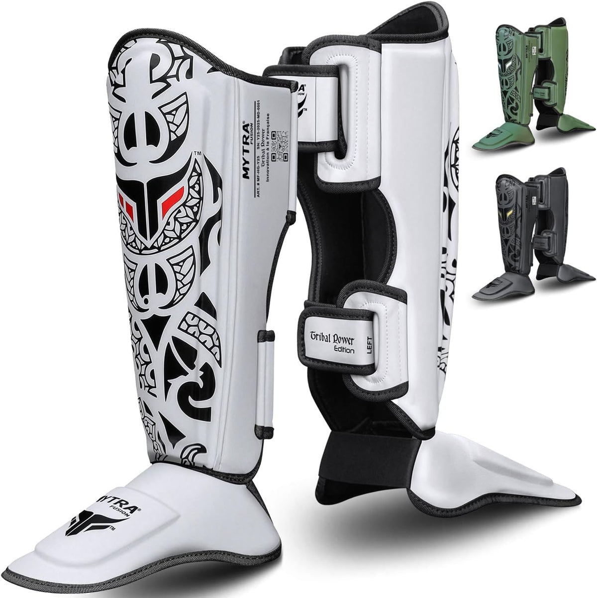 Protège-tibias de boxe pour hommes et femmes – Protections rembourrées en EVA pour tibias et cou-de-pied, MMA, Muay Thai et entraînement