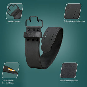 L-6 Leather Weightlifting Belt - 4