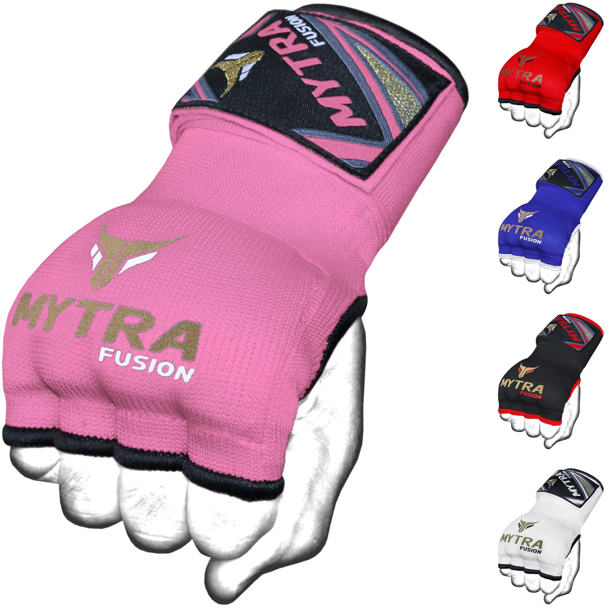 Mytra Fusion Boxing Inner Gloves - Gel Padded with Wrist Strap (Adult Size)