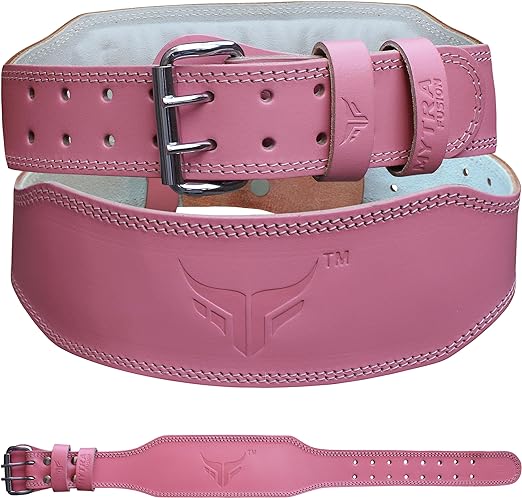 thumbnail interactive-video image 1 of Mytra Fusion Women's Weight Lifting Belt – 7mm Thick, 4" Wide Genuine Leather, Quick-Release Buckle For Powerlifting & Gym 1 of 8