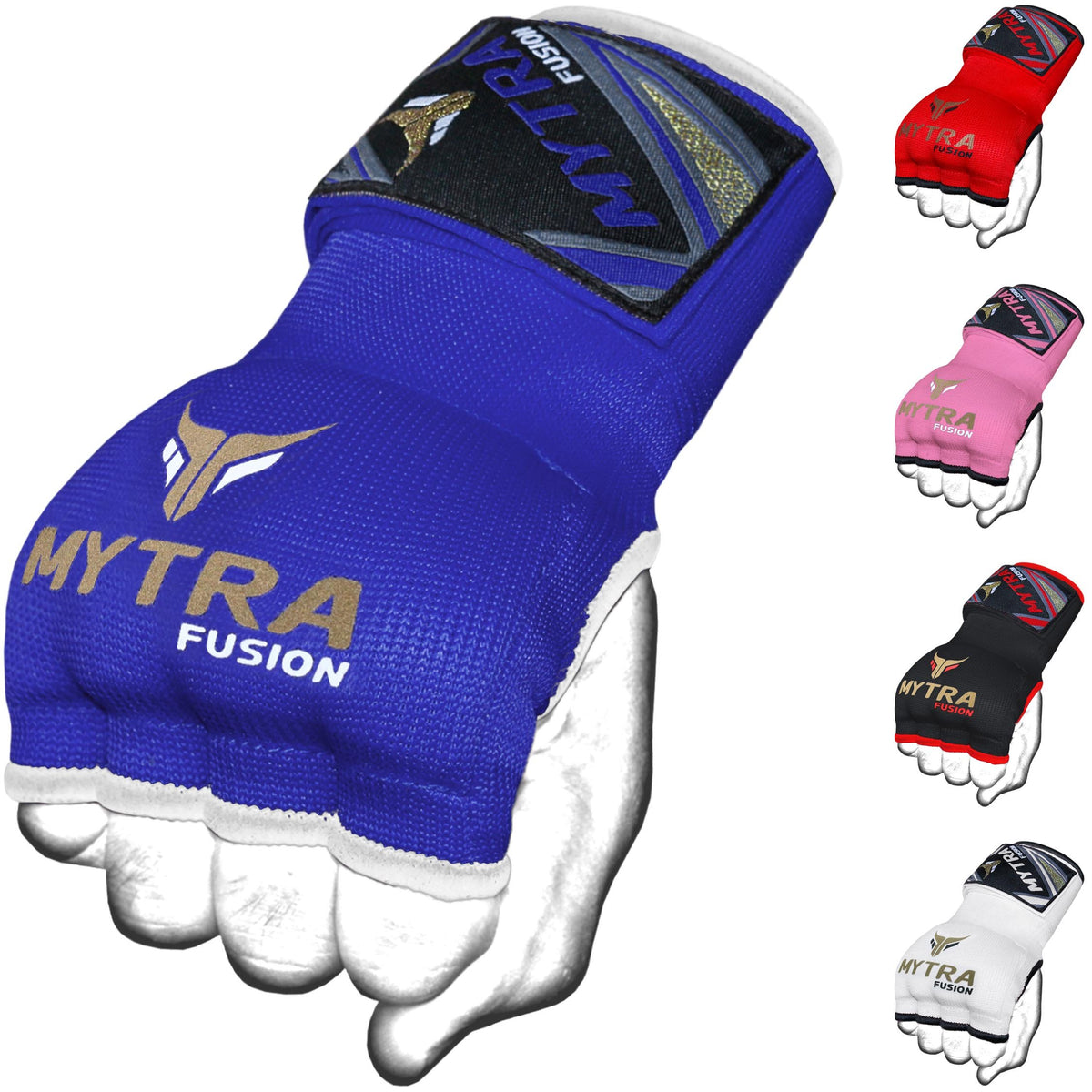 Mytra Fusion Boxing Inner Gloves - Gel Padded with Wrist Strap (Adult Size)