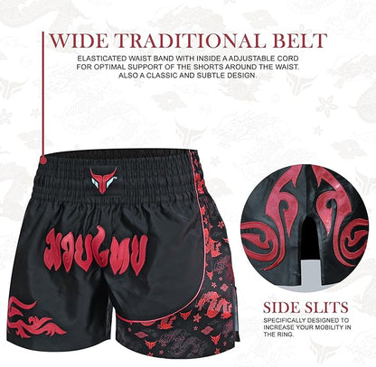 Kids Kickboxing Shorts Junior Muay Thai Shorts Cage Fighting Shorts for MMA Training Grappling and Martial Arts