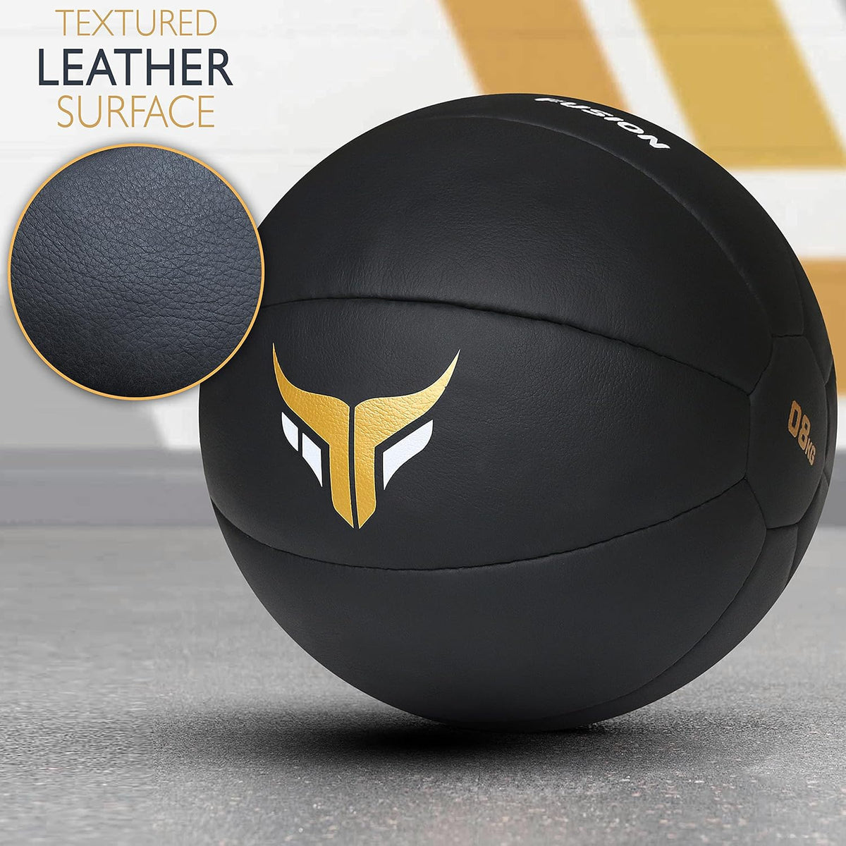 Medicine Ball - Balle de slam en cuir véritable, poids multiples