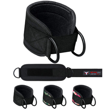 Double D Ankle Strap – Padded Adjustable Cuff for Glutes, Legs & Cable Machine Workouts