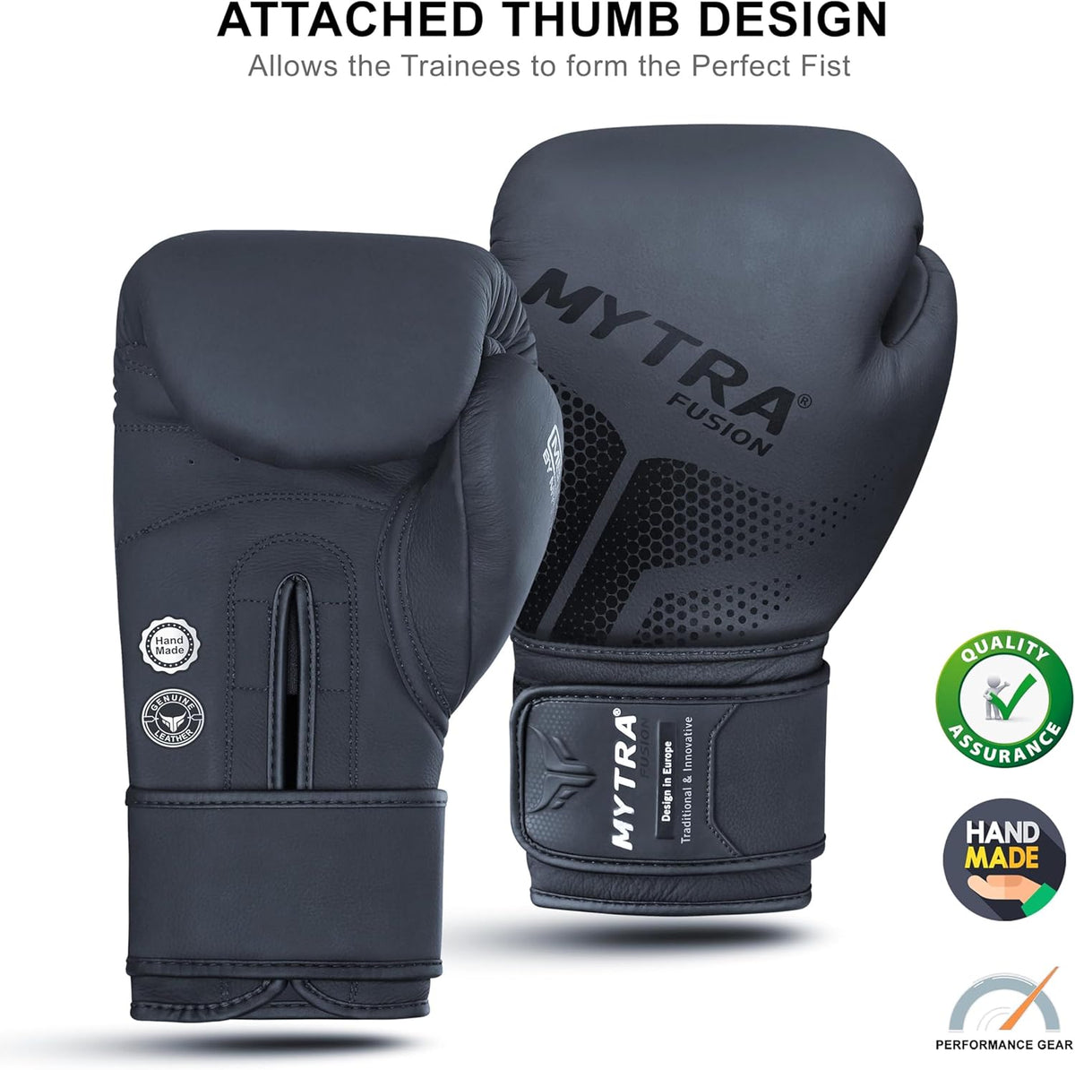 Gants de boxe en cuir MB-A4