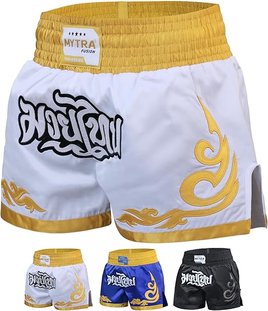Kids Muay Thai Shorts – Junior Kickboxing Cage Fighting Shorts for MMA Training, Grappling & Martial Arts