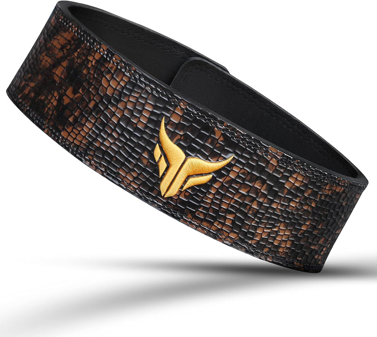 Ceinture d'haltérophilie L-7 en cuir de crocodile, 10 cm de large, logo cousu en 3D