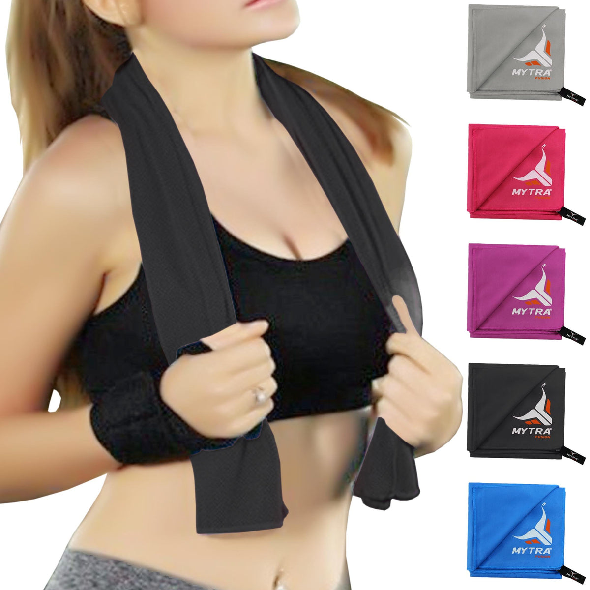 Serviette de sport rafraîchissante – Serviette à séchage rapide et absorbante pour la salle de sport, le yoga, la course à pied et l'entraînement