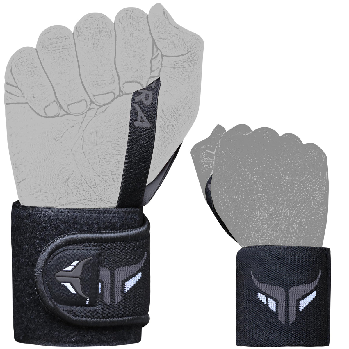 Mytra Fusion Wrist Wraps Heavy-Duty Wrist Support with Thumb Loop for Gym, Weightlifting & Powerlifting (1 Pair)