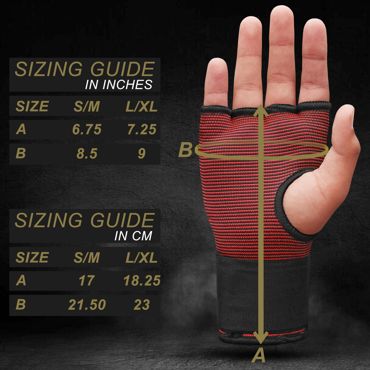 Sous-gants de boxe 4K - Rembourrés de gel avec longue dragonne