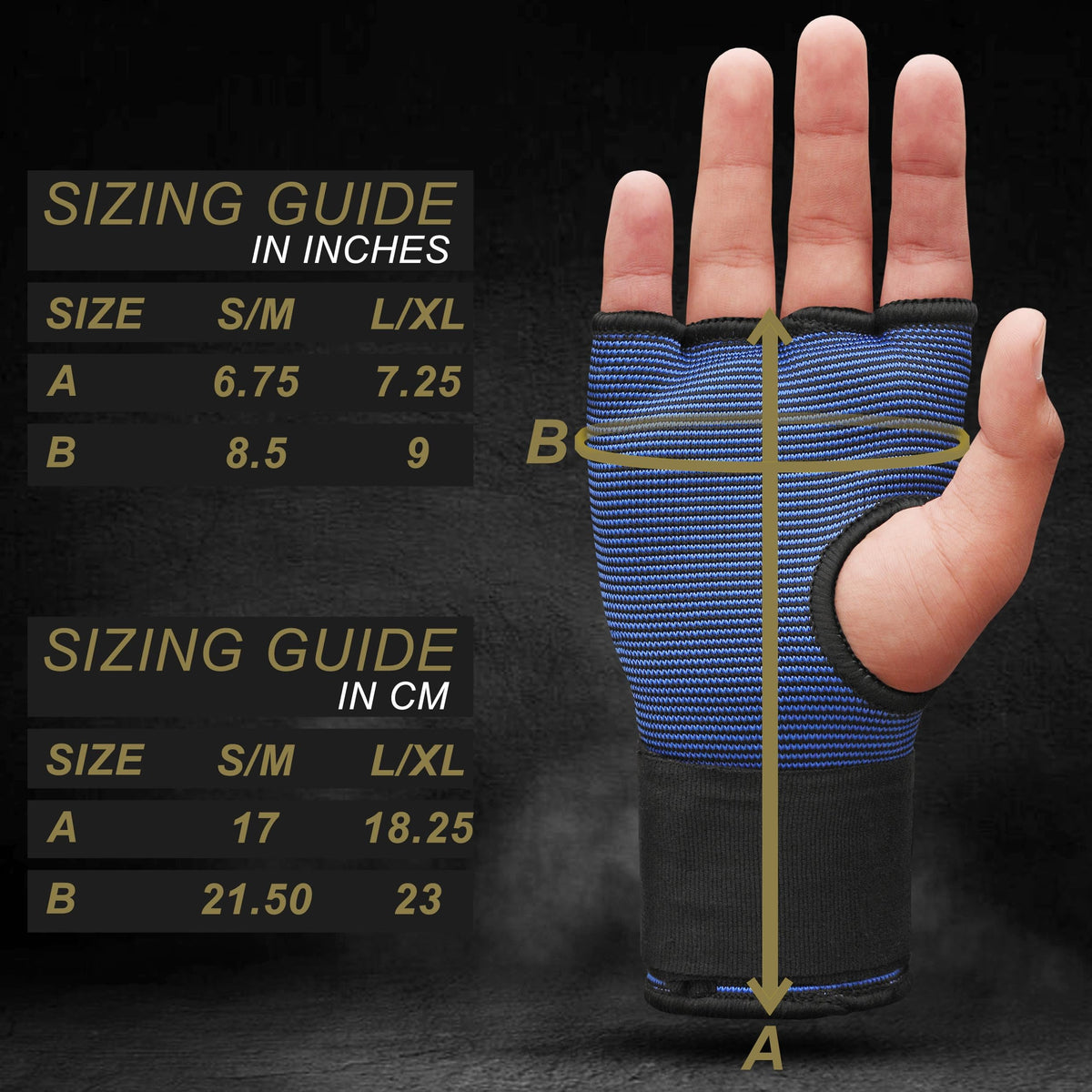 Sous-gants de boxe 4K - Rembourrés de gel avec longue dragonne