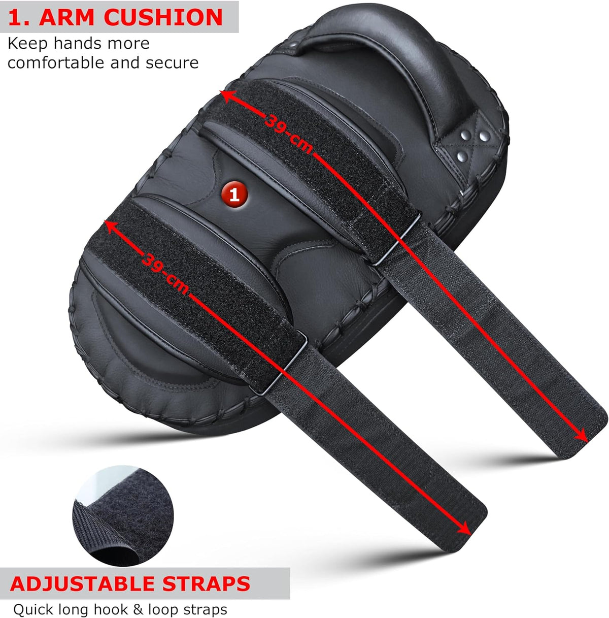 Mytra Fusion MP-A4 Thai Pad - Leather Curved Training Pad x 1