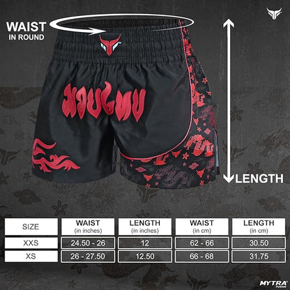 Kids Kickboxing Shorts Junior Muay Thai Shorts Cage Fighting Shorts for MMA Training Grappling and Martial Arts