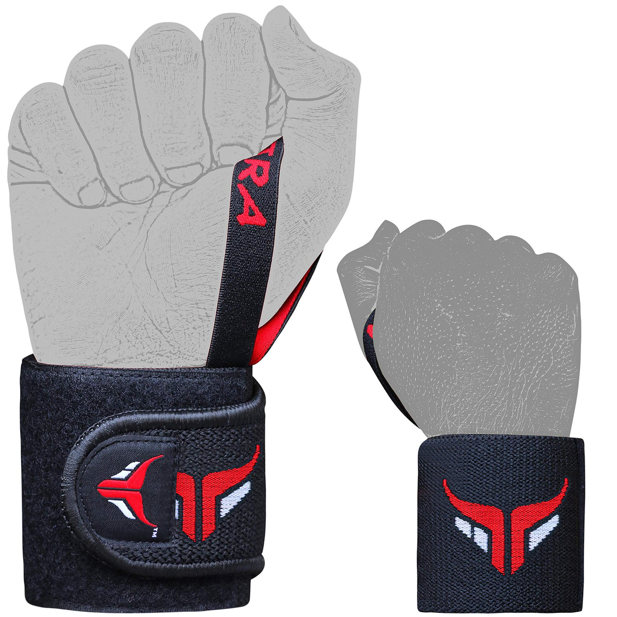 Mytra Fusion Wrist Wraps Heavy-Duty Wrist Support with Thumb Loop for Gym, Weightlifting & Powerlifting (1 Pair)
