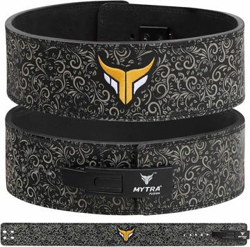 Ceinture de musculation Powerlifting L-5, 10 cm de large, ceinture d'entraînement en cuir au design orné pour l'haltérophilie
