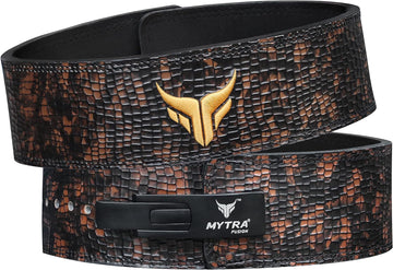 Ceinture d'haltérophilie L-7 en cuir de crocodile, 10 cm de large, logo cousu en 3D