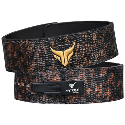 Ceinture d'haltérophilie L-7 en cuir de crocodile, 10 cm de large, logo cousu en 3D
