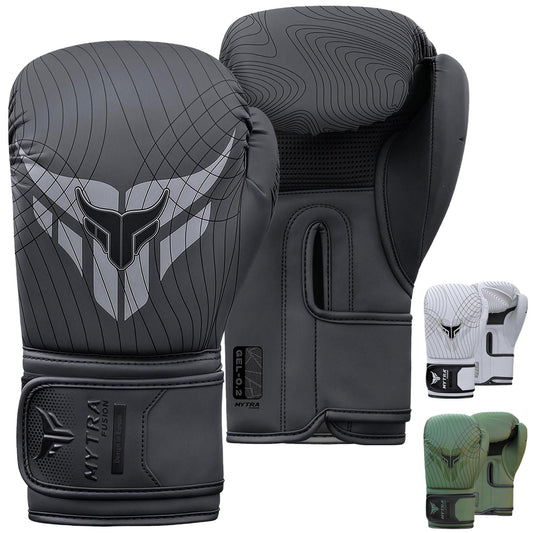 Boxing Gloves 10, 12, 14, 16-oz — Ventilated Mesh Palm Punching Gloves for Men & Women