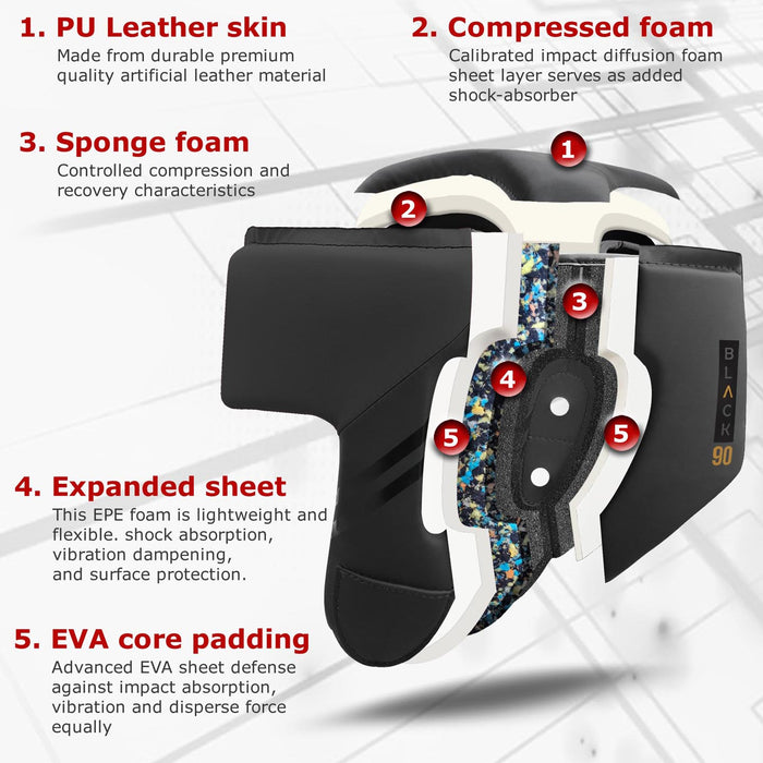 Mytra Fusion head guard - kickboxing head guard Headgear with Adjustab