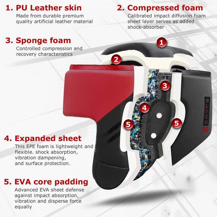 Mytra Fusion head guard - kickboxing head guard Headgear with Adjustab