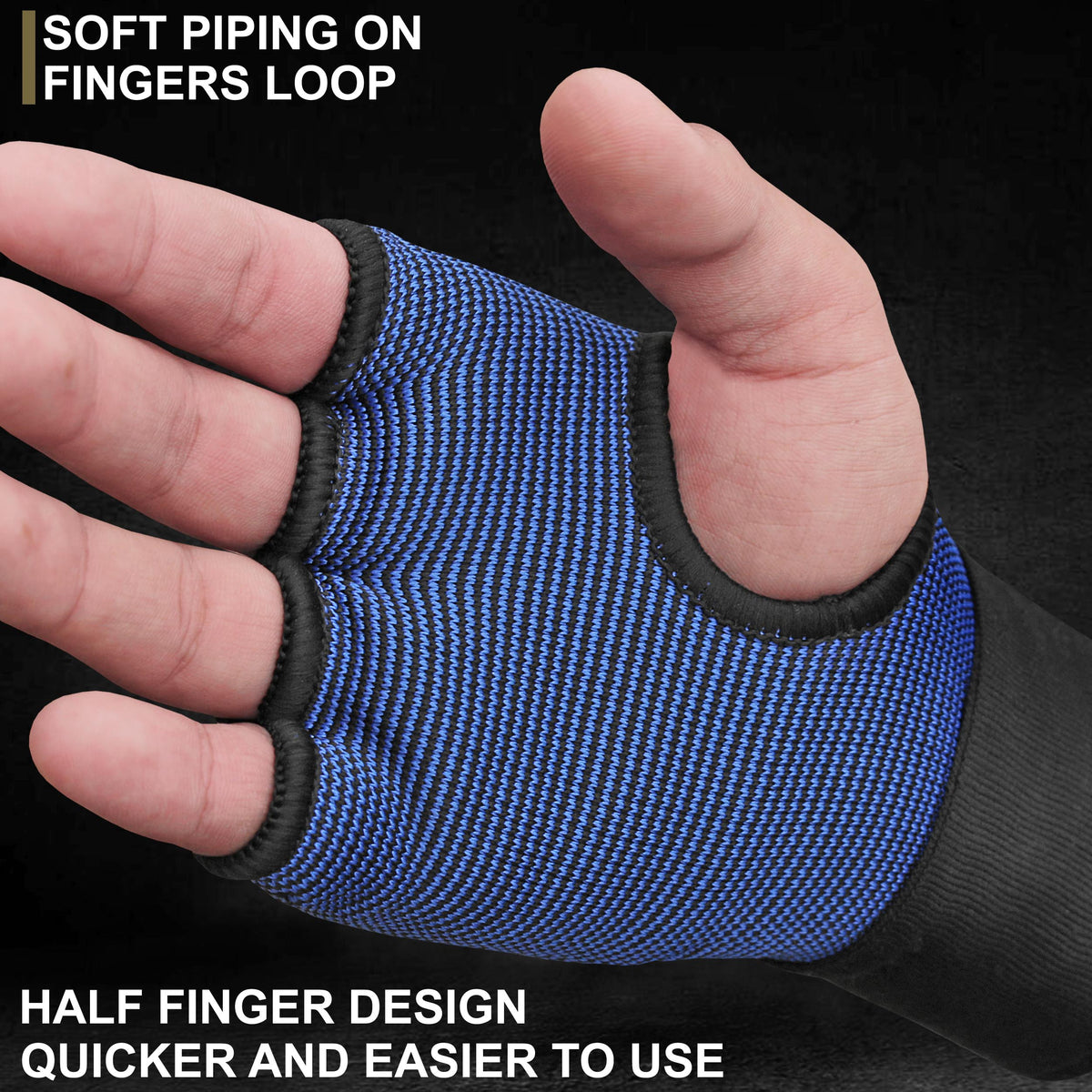 Sous-gants de boxe 4K - Rembourrés de gel avec longue dragonne