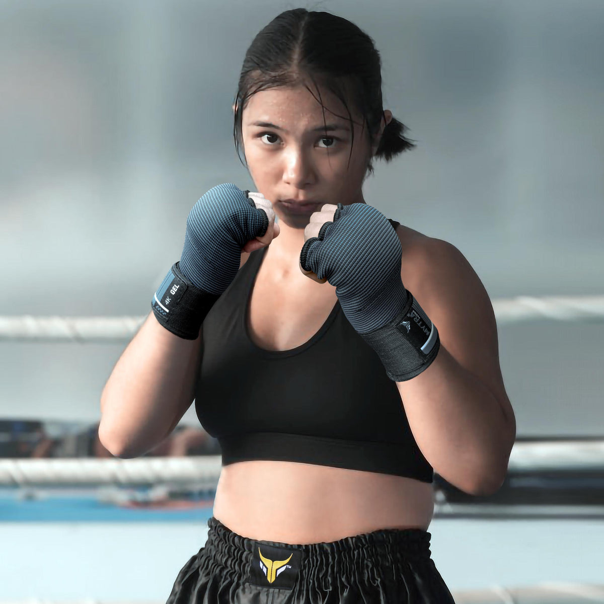 Sous-gants de boxe 4K - Rembourrés de gel avec longue dragonne