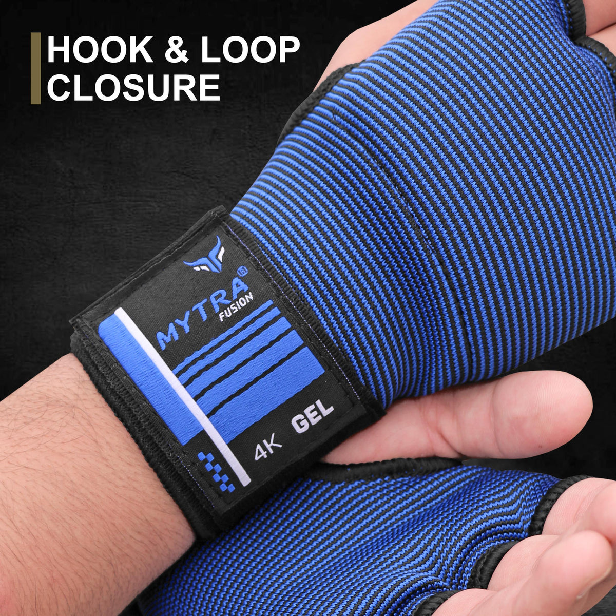 Sous-gants de boxe 4K - Rembourrés de gel avec longue dragonne