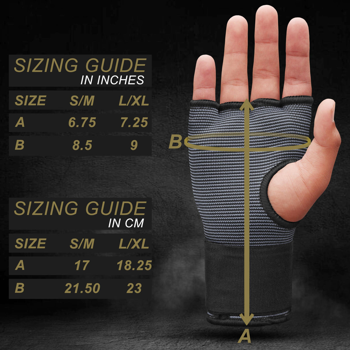 Sous-gants de boxe 4K - Rembourrés de gel avec longue dragonne